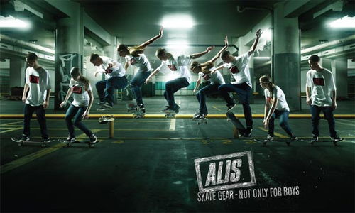 纵情冰雪，驰骋极限——ALIS Skate Gear 平面广告设计，诠释运动激情
